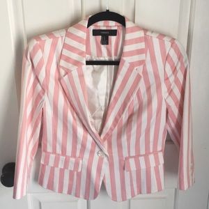Forever 21 White and Light Pink Blazer